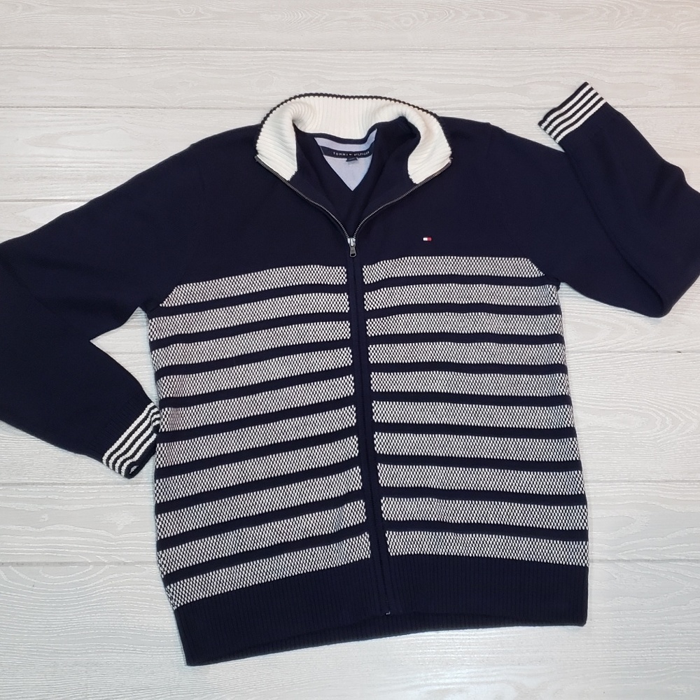 Tommy Hilfiger Mens XL Zip Up Sweater